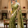 Nemesis Mehndi Soft Silk Saree With Serendipity Blouse Piece