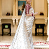 Snappy Off White Soft Silk Saree With Transcendent Blouse Piece