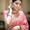 Redolent Peach Soft Silk Saree With Lagniappe Blouse Piece