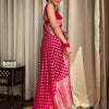 Outstanding Dark Pink Soft Banarasi Silk Saree With Desiring Blouse