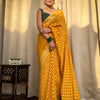 Nemesis Yellow Soft Banarasi Silk Saree With Ratatouille Blouse