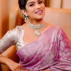 Classy Pink Soft Silk Saree With Exceptional Blouse Piece