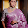 Classy Pink Soft Silk Saree With Exceptional Blouse Piece