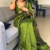Seraglio Green Cotton Silk Saree With Magnificat Blouse Piece