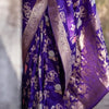 Angelic Purple Soft Silk Saree With Devastating Blouse Piece