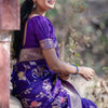 Angelic Purple Soft Silk Saree With Devastating Blouse Piece