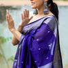 Surpassing Royal Blue Soft Silk Saree With Fancifull Blouse Piece