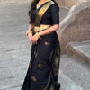 Classic Black Soft Silk Saree With Majesty Blouse Piece