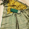 Desiring Yellow Soft Silk Saree With Blissful Blouse Piece
