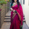 Innovative Dark Pink Soft Silk Saree With Staring Blouse Piece