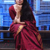 Hypnotic Maroon Soft Silk Saree With Scrupulous Blouse Piece