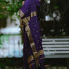 Opulent Purple Cotton Silk Saree With Radiant Blouse Piece