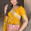 Extraordinary Yellow Soft Silk Saree With Glowing Blouse Piece