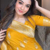 Extraordinary Yellow Soft Silk Saree With Glowing Blouse Piece