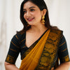 Snazzy Mustard Soft Silk Saree With Engaging Blouse Piece
