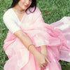 Vestigial Pink Cotton Silk Saree With Mellifluous Blouse Piece