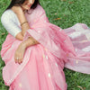 Vestigial Pink Cotton Silk Saree With Mellifluous Blouse Piece