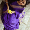 Flamboyant Purple Soft Silk Saree With Ethnic Blouse Piece
