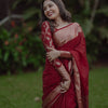 Amazing Maroon Soft Silk Saree With Rhapsody Blouse Piece