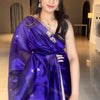 Ratatouille Royal Blue Soft Silk Saree With Wonderful Blouse Piece
