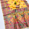Demesne Yellow Pashmina Saree With Prodigal Blouse Piece