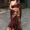 Forbearance Wine Soft Silk Saree With Devastating Blouse Piece