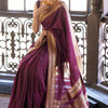 Girlish Purple Soft Silk Saree With Pulsating Blouse Piece