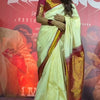 Flameboyant Beige Soft Banarasi Silk Saree With Classy Blouse Piece