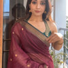 Dulcet Wine Soft Silk Saree With Beguiling Blouse Piece