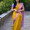 Felicitous Yellow Soft Silk Saree With Desiring Blouse Piece