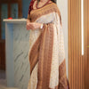Angelic Beige Soft Silk Saree With Palimpsest Blouse Piece