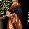 Gratifying Black Soft Banarasi Silk Saree With Assemblage Blouse Piece