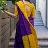 Majestic Purple Soft Silk Saree With Diaphanous Blouse Piece