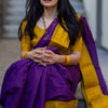 Majestic Purple Soft Silk Saree With Diaphanous Blouse Piece