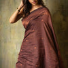 Extraordinary Brown Soft Silk Saree With Intricate Blouse Piece