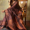 Extraordinary Brown Soft Silk Saree With Intricate Blouse Piece