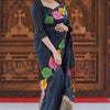 Pretty Black Soft Silk Saree With Beautiful Blouse Piece