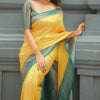 Breathtaking Yellow Soft Silk Saree With Intricate Blouse Piece