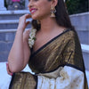 Wonderful Off White Soft Silk Saree With Desiring Blouse Piece