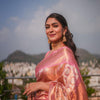 Attractive Pink Soft Banarasi Silk Saree With Impressive Blouse Piece