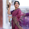 Angelic Lavendor Soft Silk Saree With Scrupulous Blouse Piece