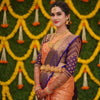 Invaluable Peach Soft Banarasi Silk Saree With Surpassing Blouse Piece
