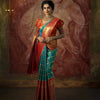Staggering Rama Soft Silk Saree With Incomparable Blouse Piece