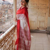 Extraordinary Off White Cotton Silk Saree With Demanding Blouse Piece