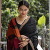 Fairytale Black Cotton Silk Saree With Mesmeric Blouse Piece