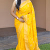 Demanding Yellow Soft Banarasi Silk Saree With Adorable Blouse Piece