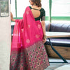 Attractive Dark Pink Soft Silk Saree With Wonderful Blouse Piece