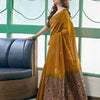 Deserving Mustard Soft Silk Saree With Designer Blouse Piece