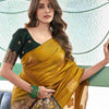 Deserving Mustard Soft Silk Saree With Designer Blouse Piece