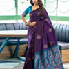 Opulent Purple Soft Silk Saree With Glorious Blouse Piece